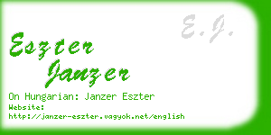 eszter janzer business card